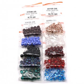 Набор бисера чешский preciosa 2/0 по 5г, 10шт